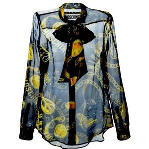 Moschino Couture! Accessories Print Blouse